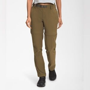 The North Face Women's Paramount Convertible Mid-Rise  Pant Military Olive sz 4